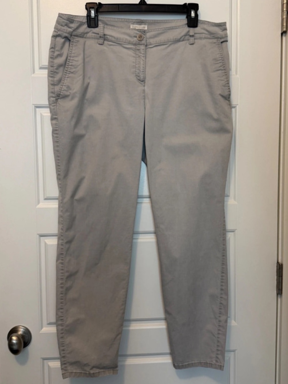 Eileen Fisher Light Gray Cotton Blend Pants